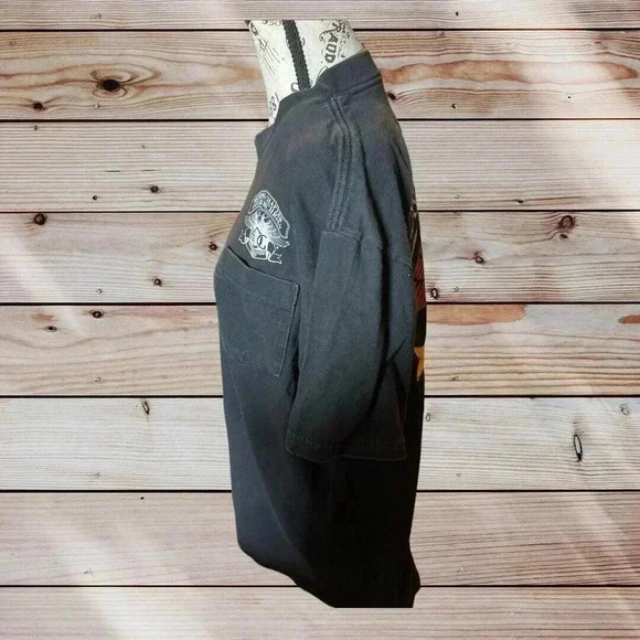 HARLEY DAVIDSON SIZE LARGE BLACK TEE WITH MOTOWN CHAPTER TAYLOR MICHIGAN - Picture 3 of 5